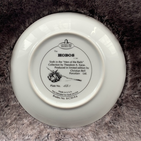 Christian Bell Porcelain Collector Plate 
The Hobos - Picture 2 of 3